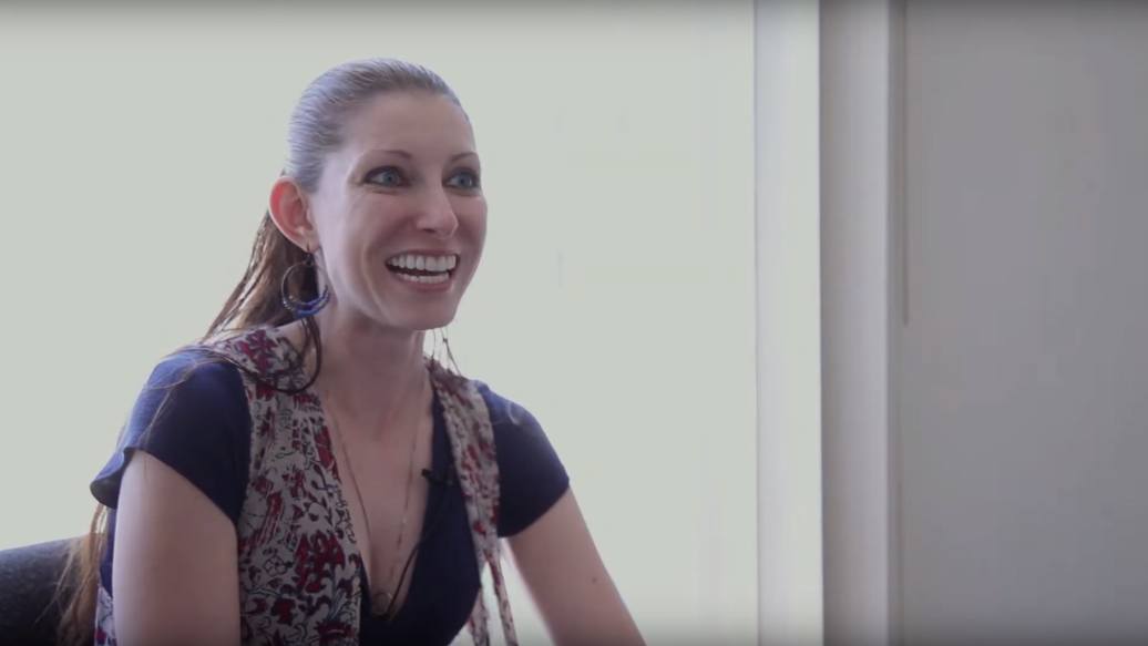 Woman smiling in Mount Holly dental office