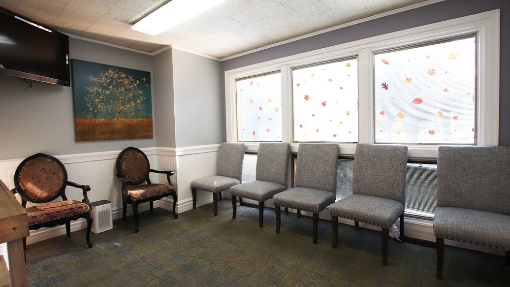 Dental office waiting room