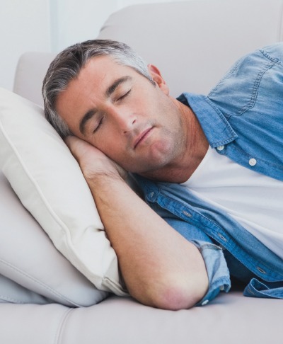 Man relaxing after sedation dentistry visit