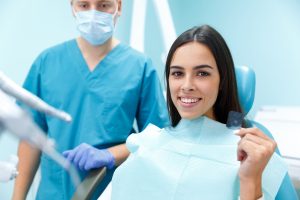 smiling dental patient